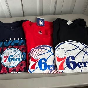 Philadelphia 76ers (Sixers) Shirt Bundle - All Size Medium